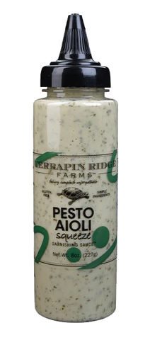 Pesto Aioli Squeeze Garnishing Sauce - Terrapin Ridge