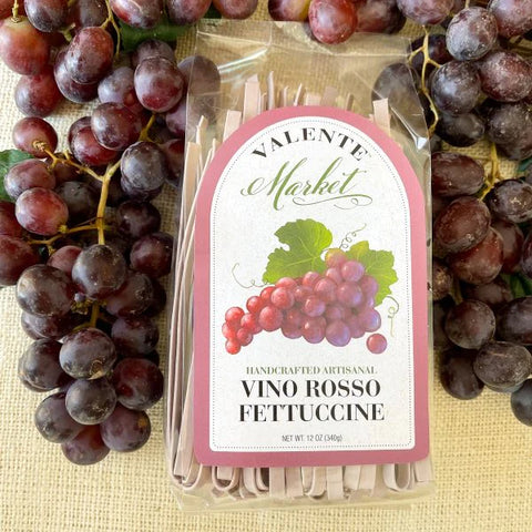 Handcrafted Artisanal Vino Rosso Fettuccine - Valente Market